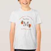 T-shirt En Tri-matière Automne/Automne Feuilles Famille Monogramme Action (Recto)