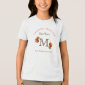 T-shirt En Tri-matière Automne/Automne Feuilles Famille Monogramme Action (Recto)
