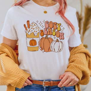 T-shirt En Tri-matière Automne Cosy Saison Citrouille Spice Boisson et Ci