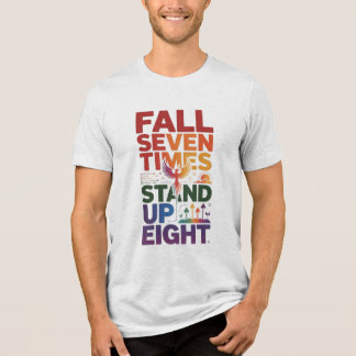 T-SHIRT  EN TRI-MATIÈRE AUTOMNE SEPT FOIS, MAINTENIR HUIT D01