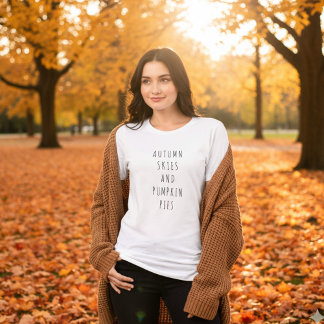 T-shirt En Tri-matière Autumn Skies and Pumpkin Pies Minimalist Fall