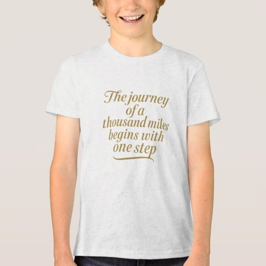 T-shirt En Tri-matière Avancement en or (Recto)
