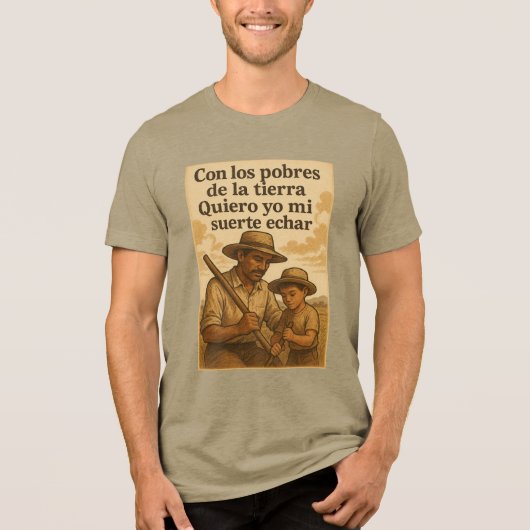 T-shirt En Tri-matière Avec les pauvres de la Terre (Recto)