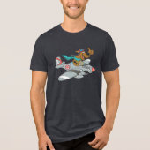 T-shirt En Tri-matière Avion volant Scooby-Doo (Recto)