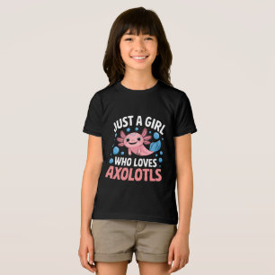 T-shirt En Tri-matière Axolotl Mignon Juste Une Fille Qui Aime Les Axolot