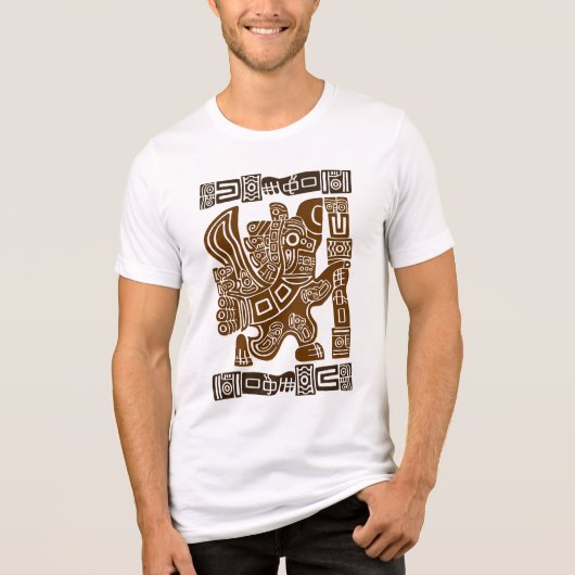 T-shirt En Tri-matière Aztec Eagle Guerrier Tribal Art antique (Recto)