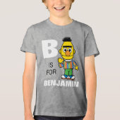 T-shirt En Tri-matière B est pour Bert | Ajouter Votre Nom (Recto)