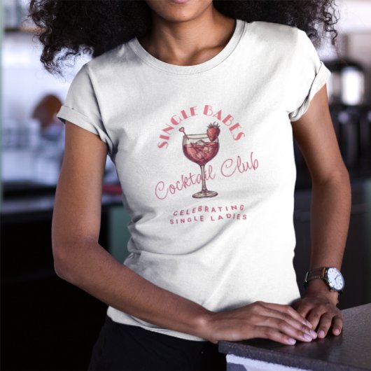 T-shirt En Tri-matière Babes simples Saint Valentin Cocktail rose