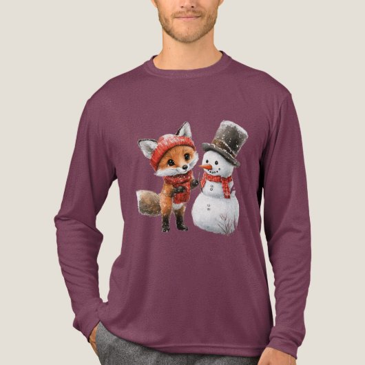 T-shirt En Tri-matière Baby Fox et Snowman (Recto)