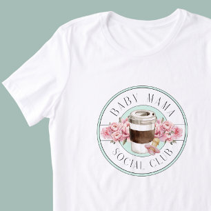 T-shirt En Tri-matière Baby Mama Social Club Aqua et Rose
