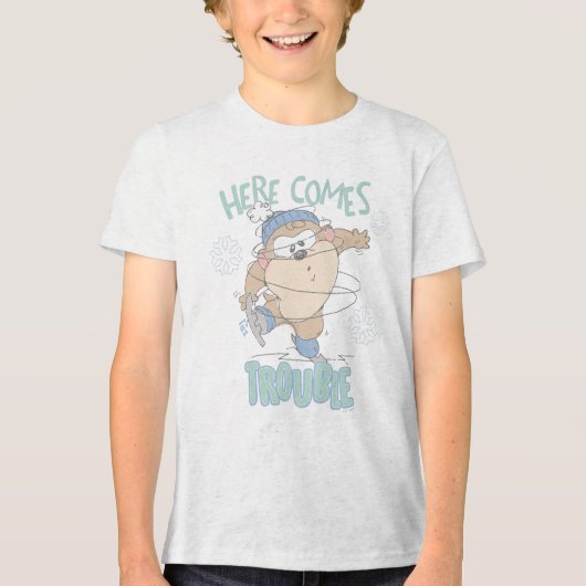 T-shirt En Tri-matière Baby TAZ™ - Patinage sur glace hivernal (Recto)