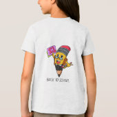 T-shirt En Tri-matière Back to School Cartoon Pencil Character Design (Verso)