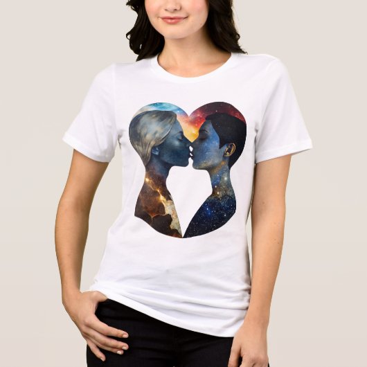 T-shirt En Tri-matière Baiser cosmique l'unité des univers (Recto)