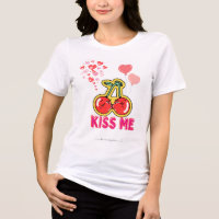 Baiser romantique Typographie Douce Rose Rouge