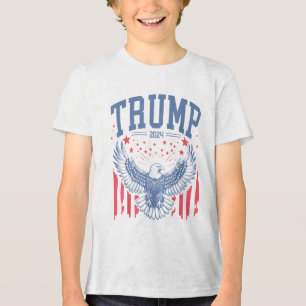T-shirt En Tri-matière Bald Eagle Président Trump 2024 Élections à Amer