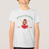 T-shirt En Tri-matière Ballerina Joyeux Noël | Ballet (Recto)