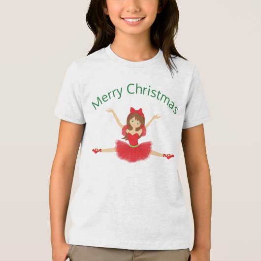 T-shirt En Tri-matière Ballerina Joyeux Noël | Ballet (Recto)