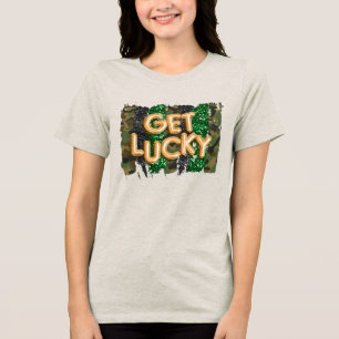 T-shirt En Tri-matière Ballon en feuille d'aluminium Get Lucky pailleté S