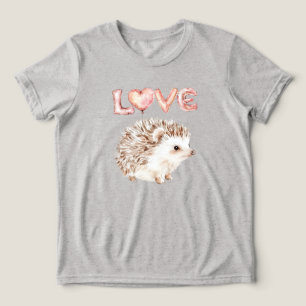 T-shirt En Tri-matière Ballons de l'amour de coeur rose Hérisson mignon