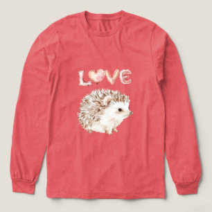 T-shirt En Tri-matière Ballons en forme de cœur rose Amour Hérisson Migno