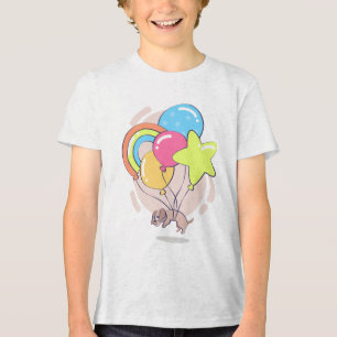 T-shirt En Tri-matière Ballons flottants pour chien d'anniversaire mignon