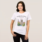 T-shirt En Tri-matière Barcelona Spain – Iconic Cathedral (Recto plein)