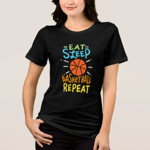 T-shirt En Tri-matière Basketball - Manger Dormir Basketball Répéter