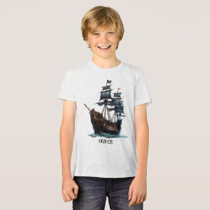 T-shirt En Tri-matière Bateau de pirates de couleur d'eau