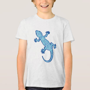 T-shirt En Tri-matière Batik Tribal Gecko - bleu denim doux