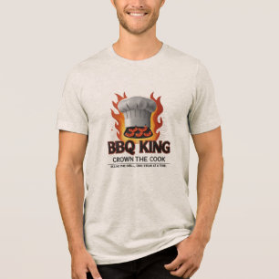T-shirt En Tri-matière BBQ King - Chef Casquette Flame Tee pour Grill Mas