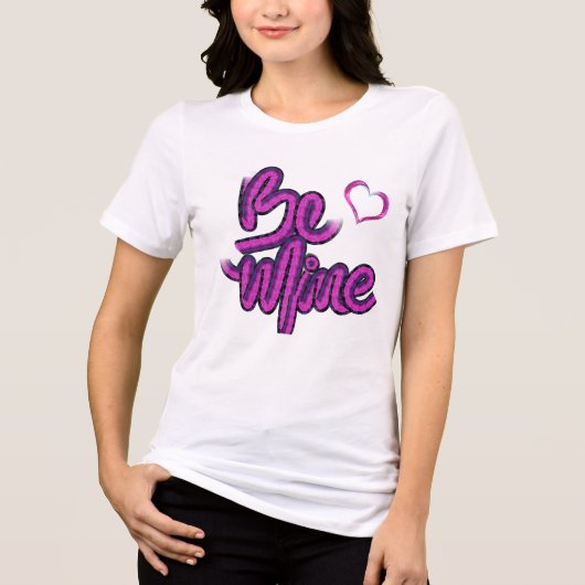 T-shirt En Tri-matière Be Mine - SW Grappe rose texte de conception (Recto)
