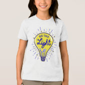 T-shirt En Tri-matière Be the Light Cartoon Light Lampe (Recto)