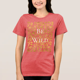 T-shirt En Tri-matière Be Wild Gold Glam Empreinte de léopard