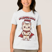 T-shirt En Tri-matière Be Your Own Hero Cute Cat Hero (Recto)