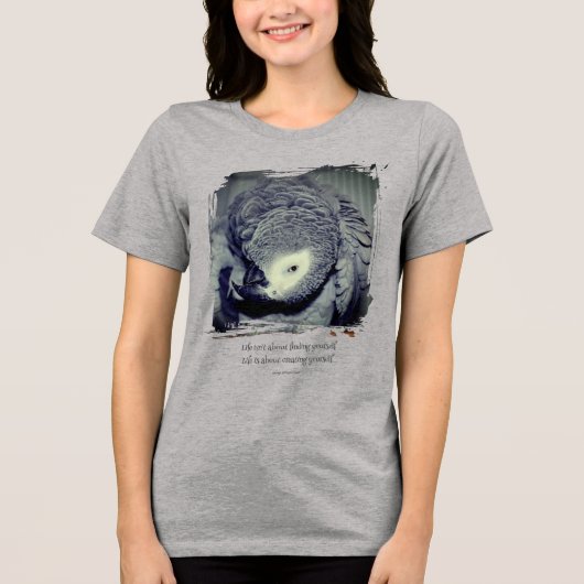 T-shirt En Tri-matière Be Yourself Cute Parrot Quote Inspirational  (Recto)