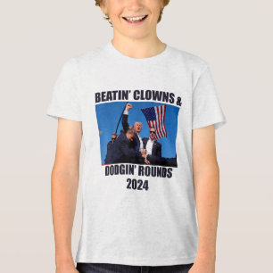T-shirt En Tri-matière Beatin Clowns &amp; Dodgin Rounds Donald Trump 202