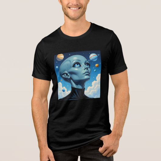T-shirt En Tri-matière Beau Alien extra-terrestre Être (Recto)