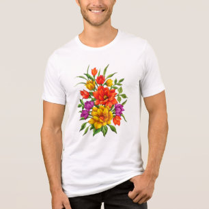 T-shirt En Tri-matière Beau Bouquet De Fleurs Aquarelles-34123