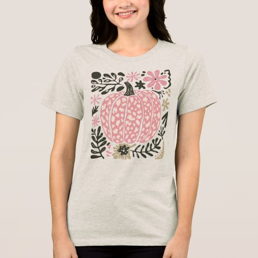 T-shirt En Tri-matière Beau Citrouille Boho Fall (Recto)