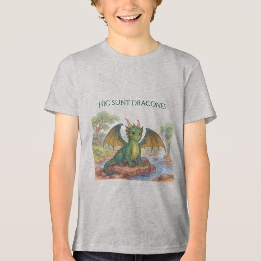 T-shirt En Tri-matière Beau dragon vert (Recto)