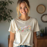 T-shirt En Tri-matière Beau jardin botanique Fleur sauvage aquarelle<br><div class="desc">Nos beaux fleurs sauvages de champs d'aquarelle de campagne sont peints à la main avec amour. Nous avons sélectionné une belle palette de couleurs claires pour créer une ambiance élégante et calme. Nos fleurs sauvages d'aquarelle sont arrangés pour créer ce bel arrangement. Nos illustrations fleurs sauvages sont peintes par nous...</div>