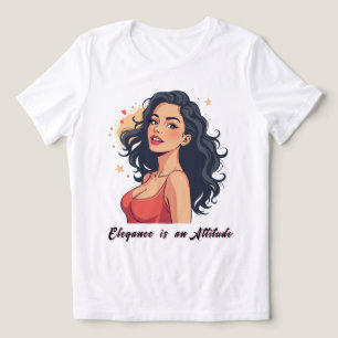 T-shirt En Tri-matière Beauté confiante avec cheveux gonflants