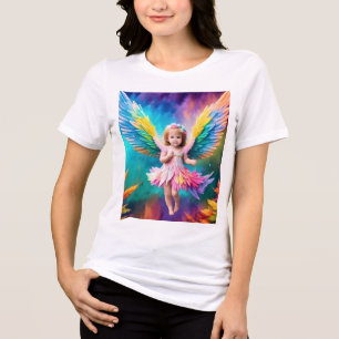 T-shirt En Tri-matière Bébé Bébé Ange ailes Art-38424