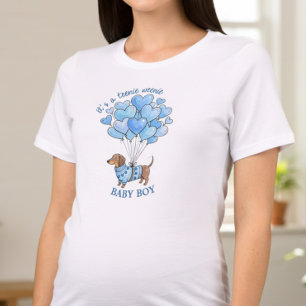 T-shirt En Tri-matière Bébé garçon teckel miniature Révélation du sexe
