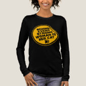 T-shirt En Tri-matière Behind Every Strong Woman Is Her Cat Funny Quotev (Recto)