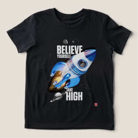 T-shirt En Tri-matière Believe Yourself Take High (Design Recto)