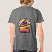 T-shirt En Tri-matière Bella+Canvas Conception de gâteaux pour la jeuness (Verso)