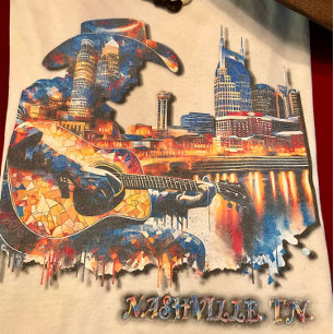T-shirt En Tri-matière Belle Nashville Est Musique Ville