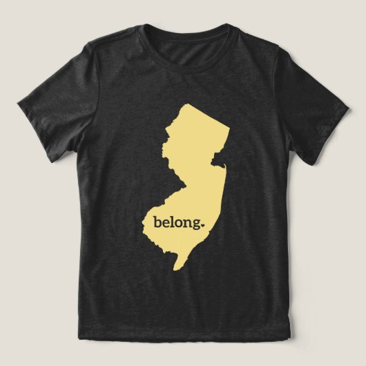 T-shirt En Tri-matière Belong In New Jersey State Pride (Design Recto)