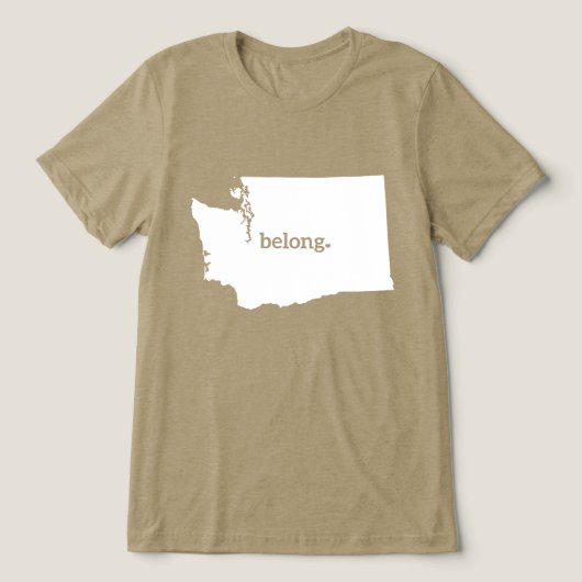 T-shirt En Tri-matière Belong Washington State Map, PNW (Design Recto)